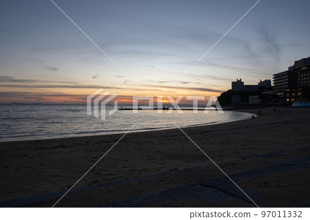 黃昏的海灘,愛知縣西浦市 黃昏的海灘,愛知縣西浦市 97011332