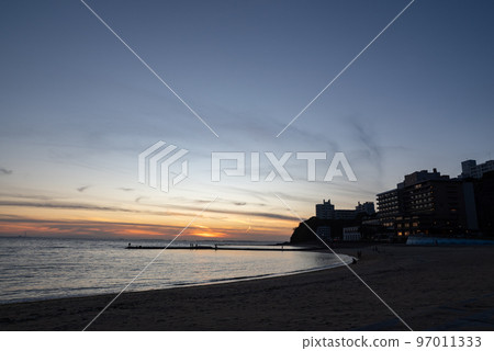 黃昏的海灘,愛知縣西浦市 黃昏的海灘,愛知縣西浦市 97011333
