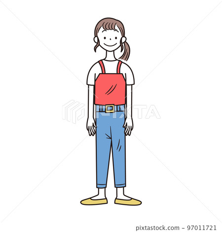 一位微笑的亞洲讀者模特女性的插圖素材 一位微笑的亞洲讀者模特女性的插圖素材 97011721