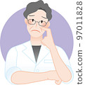 Think Worried Worry Elderly doctor and nurse White coat teacher Researcher etc. 97011828