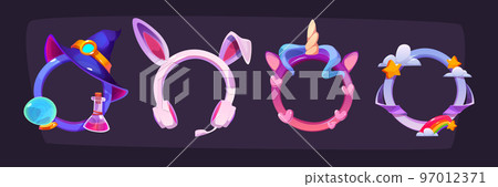 Game avatar templates with fantasy frames Game avatar templates with fantasy frames 97012371