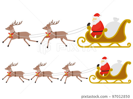 Sun Claus riding a sled illustration_2_color Sun Claus riding a sled illustration_2_color 97012850
