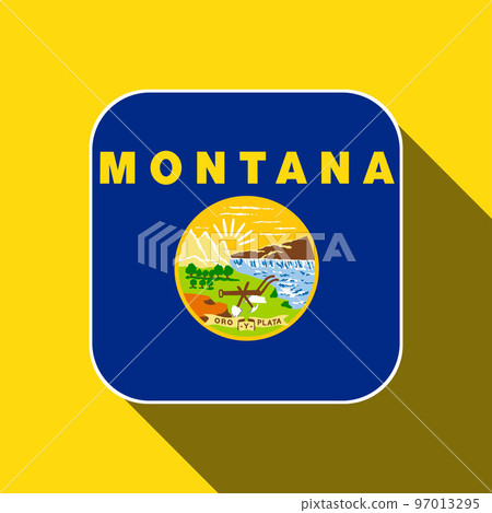 Montana state flag. Vector illustration. Montana state flag. Vector illustration. 97013295