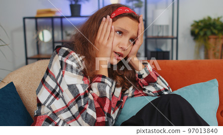 Young girl at home suffers from unfair situation problem, break up, depressed, feeling bad, burnout Young girl at home suffers from unfair situation problem, break up, depressed, feeling bad, burnout 97013840