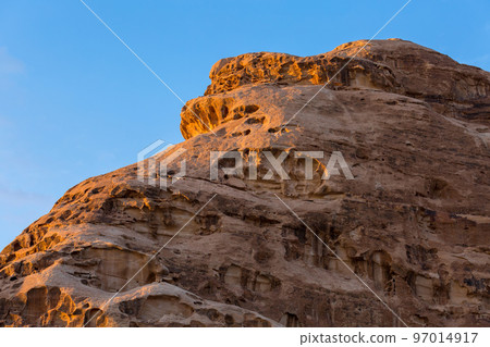 sandstone rocks in little petra Jordan 97014917