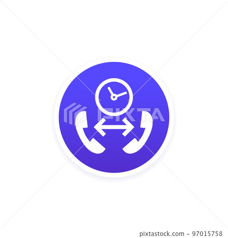 phone call duration or time vector icon phone call duration or time vector icon 97015758