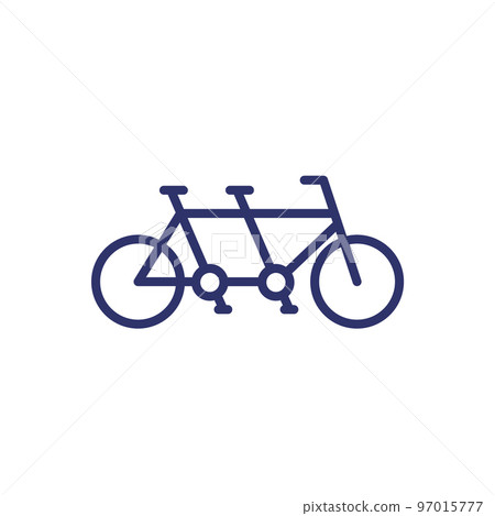 tandem bike, bicycle line icon tandem bike, bicycle line icon 97015777