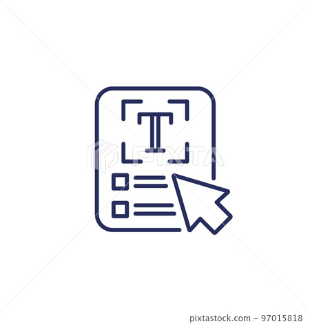text scan line icon on white 97015818