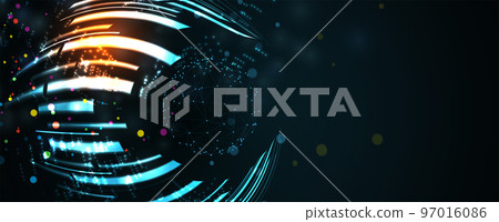 Technology data background, idea of global business solution 97016086