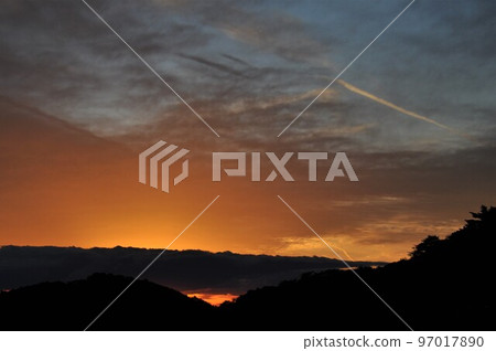 Mountain sunset sky Mountain sunset sky 97017890