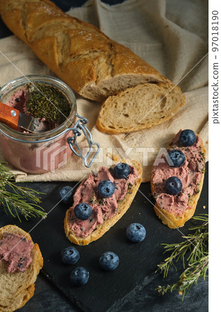 sandwiches with pate and blueberries sandwiches with pate and blueberries 97018190