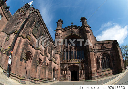 Fisheye View Of Chester Cathedral, Chester, United Kingdom. 97018250