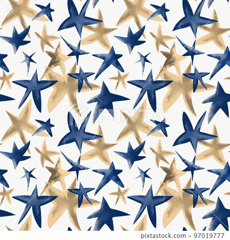 festive pattern with golden and blue stars festive pattern with golden and blue stars 97019777
