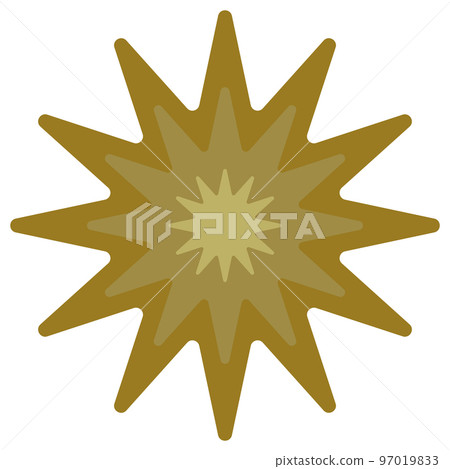 Flower in retro groovy style. Simple vector icon 97019833