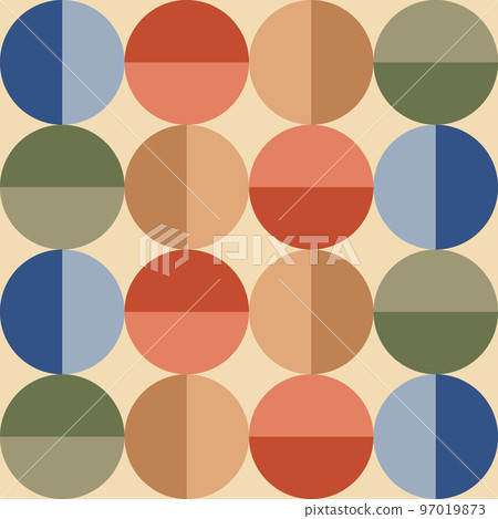 Retro groove pattern with circles in the style of 70 s 97019873