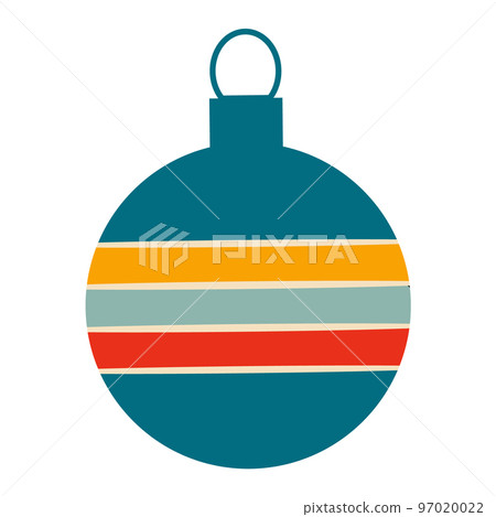 Vintage Christmas Retro Toys for Christmas Tree . vector illustrations 97020022
