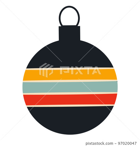Vintage Christmas Retro Toys for Christmas Tree . vector illustrations 97020047