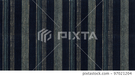 明治初期的藍染棉條，古代探戈布 97021204