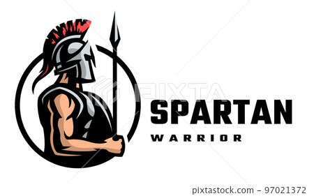 Warrior of Sparta, emblem logo. Vector illustration. 97021372
