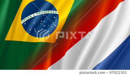 Brazil versus Netherlands game score table template. 3d vector illustration Brazil versus Netherlands game score table template. 3d vector illustration 97022301