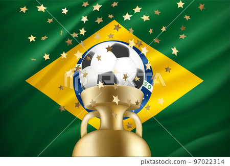 Brazil is the winner of the game. Soccer ball Brazil is the winner of the game. Soccer ball 97022314