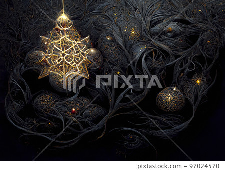 Christmas Decorations in Gothic Style 97024570