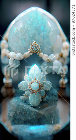 Intricate Jewelry with Polished Larimar Gemstones Intricate Jewelry with Polished Larimar Gemstones 97024571