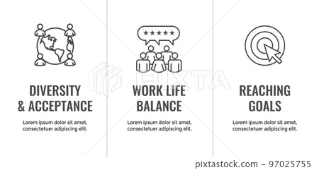 Core Values or Mission and Vision Icons Core Values or Mission and Vision Icons 97025755