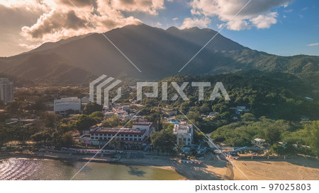 view of Mui Wo on Lantau island in Hong Kong 29 Nov 2022 97025803