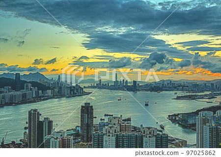 Victoria Harbour view from Yau Tong Devil Peak 30 June 2012 Victoria Harbour view from Yau Tong Devil Peak 30 June 2012 97025862