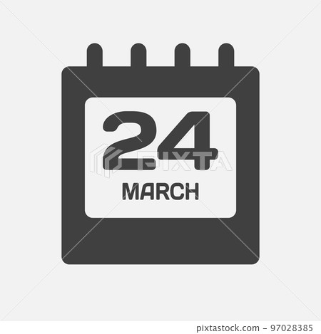 Icon page calendar day - 24 March 97028385