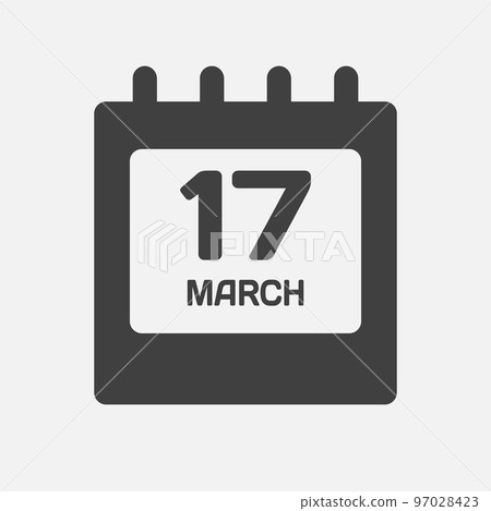 Icon page calendar day - 17 March 97028423