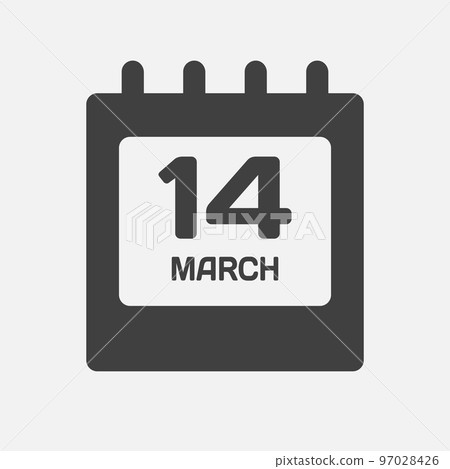 Icon page calendar day - 14 March 97028426