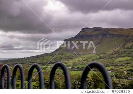 The view from the Glencar Lough view car park in the N16 in County Sligo, Ireland 97029339