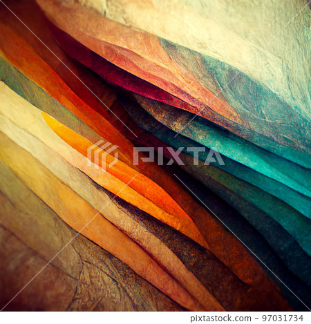 Abstract contemporary modern watercolor art. Minimalist illustration. 97031734