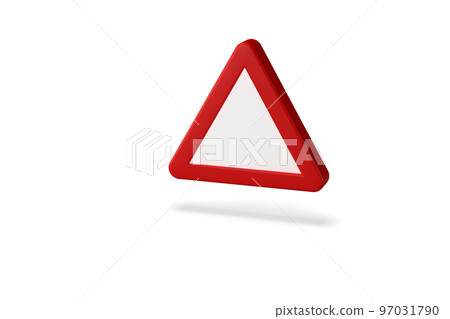 traffic sign made with 3d render. highway traffic code. isolated shape to add symbols 97031790