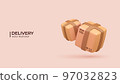 Realistic 3d Design of Fast delivery. Vector illustration 97032823