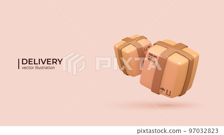 Realistic 3d Design of Fast delivery. Vector illustration Realistic 3d Design of Fast delivery. Vector illustration 97032823