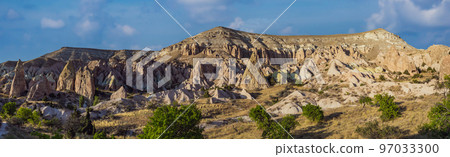 Meskendir Valley, Pink Valley. Cappadocia Turkey. Travel to Turkey concept Meskendir Valley, Pink Valley. Cappadocia Turkey. Travel to Turkey concept 97033300
