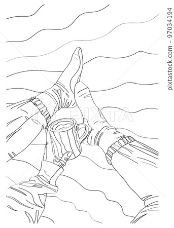 Antistress coloring. Vector black and white illustration for coloring. 97034194