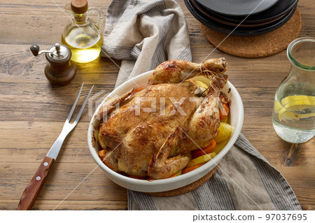 roasted chicken and vegetables roasted chicken and vegetables 97037695