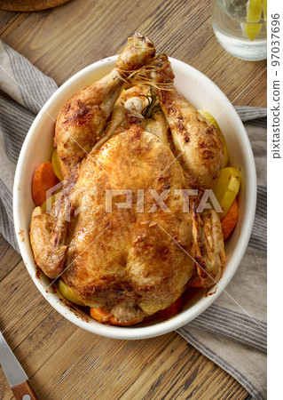 roasted chicken and vegetables roasted chicken and vegetables 97037696