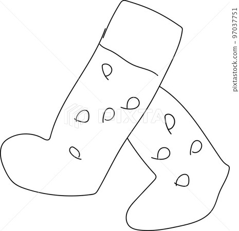 襪子的簡單素描圖 襪子的簡單素描圖 97037751