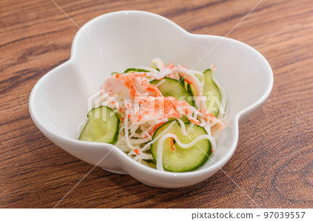 Crab stick and cucumber vinegared dish Crab stick and cucumber vinegared dish 97039557