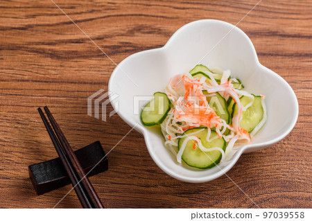 Crab stick and cucumber vinegared dish 97039558
