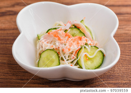 Crab stick and cucumber vinegared dish 97039559