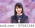 Illustration from a photo of a high school girl 97042184