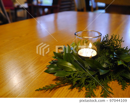 table wreath and candles table wreath and candles 97044109