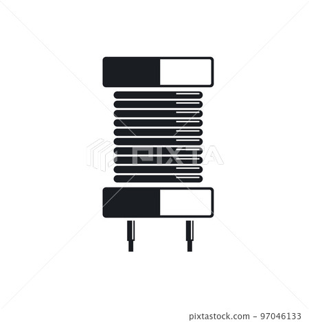 coil inductor icon vector concept design illustration coil inductor icon vector concept design illustration 97046133