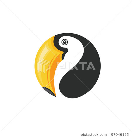 toucan bird icon vector illustration concept design template 97046135